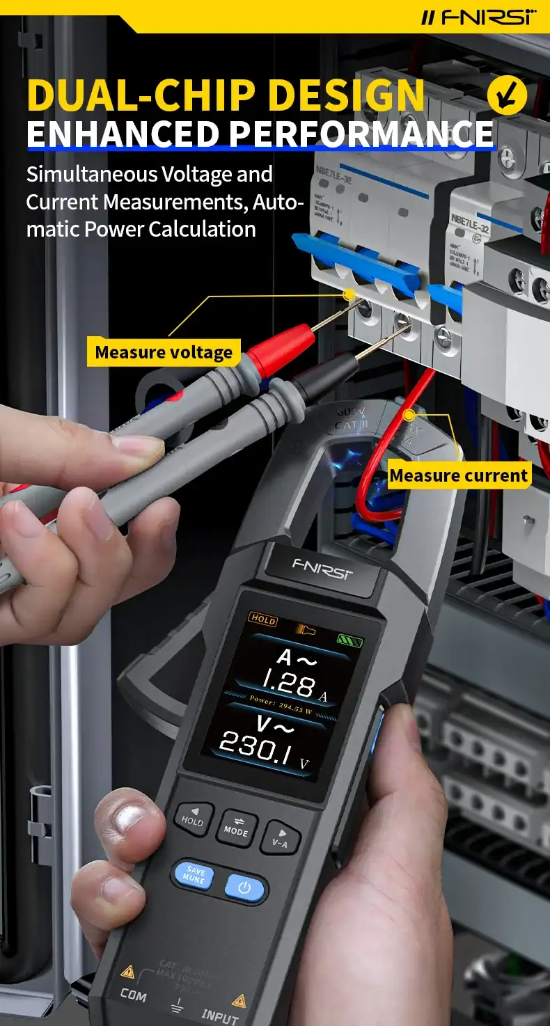 FNIRSI DMC-100 Clamp Meter TRMS AC/DC 600A - FNIRSI Oscilloscopes Store in UK FNIRSI DMC-100 Clamp Meter TRMS AC/DC 600A 12