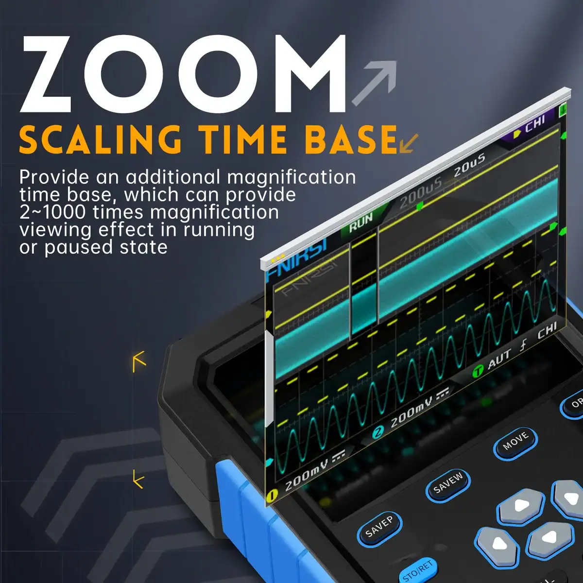 FNIRSI DPOX180H Handheld Digital Oscilloscope Dual Channel 180MHz - FNIRSI Oscilloscopes Store in UK FNIRSI DPOX180H Handheld Digital Oscilloscope Dual Channel 180MHz 3