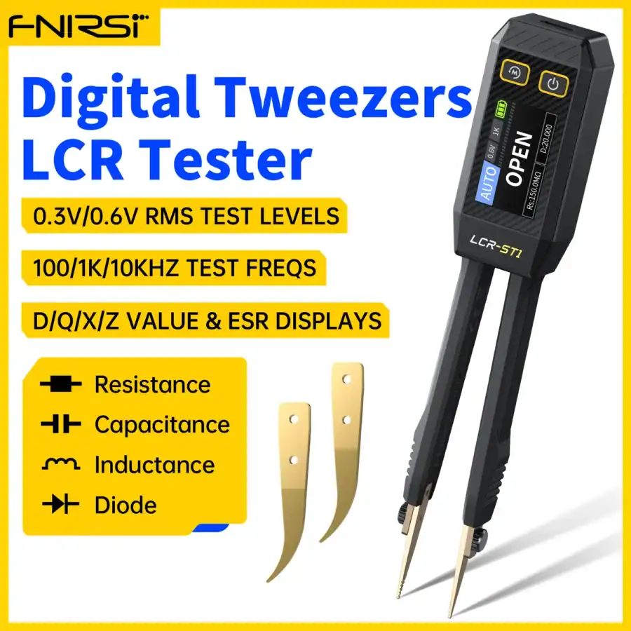 FNIRSI LCR-ST1 Tweezer LCR SMD ESR Tester 1