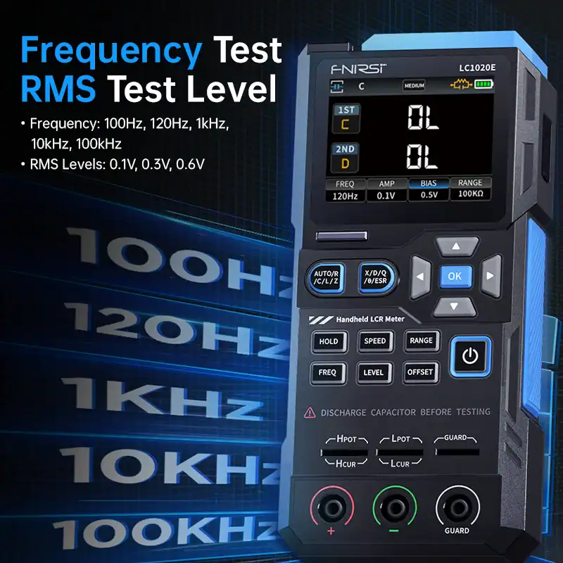 FNIRSI LC1020E Digital Bridge LCR ESR Tester Electronic Component Measurement - FNIRSI Oscilloscopes Store in UK FNIRSI LC1020E Digital Bridge LCR ESR Tester Electronic Component Measurement 6