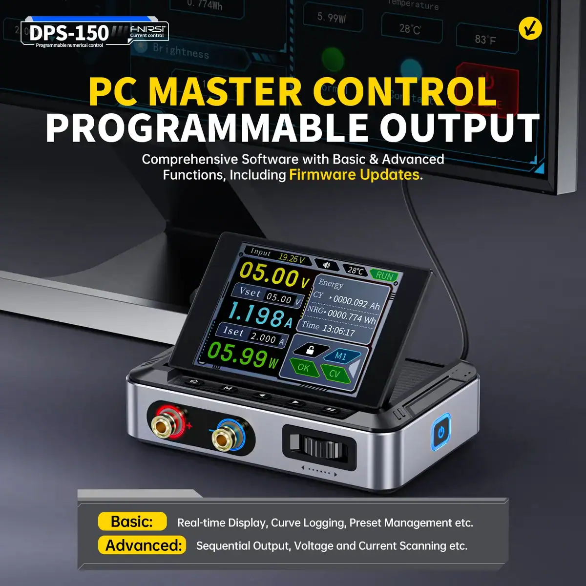 FNIRSI DPS-150 DC Power Supply Adjustable 30V 5A 4-Digit IPS Display - FNIRSI Oscilloscopes Store in UK FNIRSI DPS-150 DC Power Supply Adjustable 30V 5A 4-Digit IPS Display 5