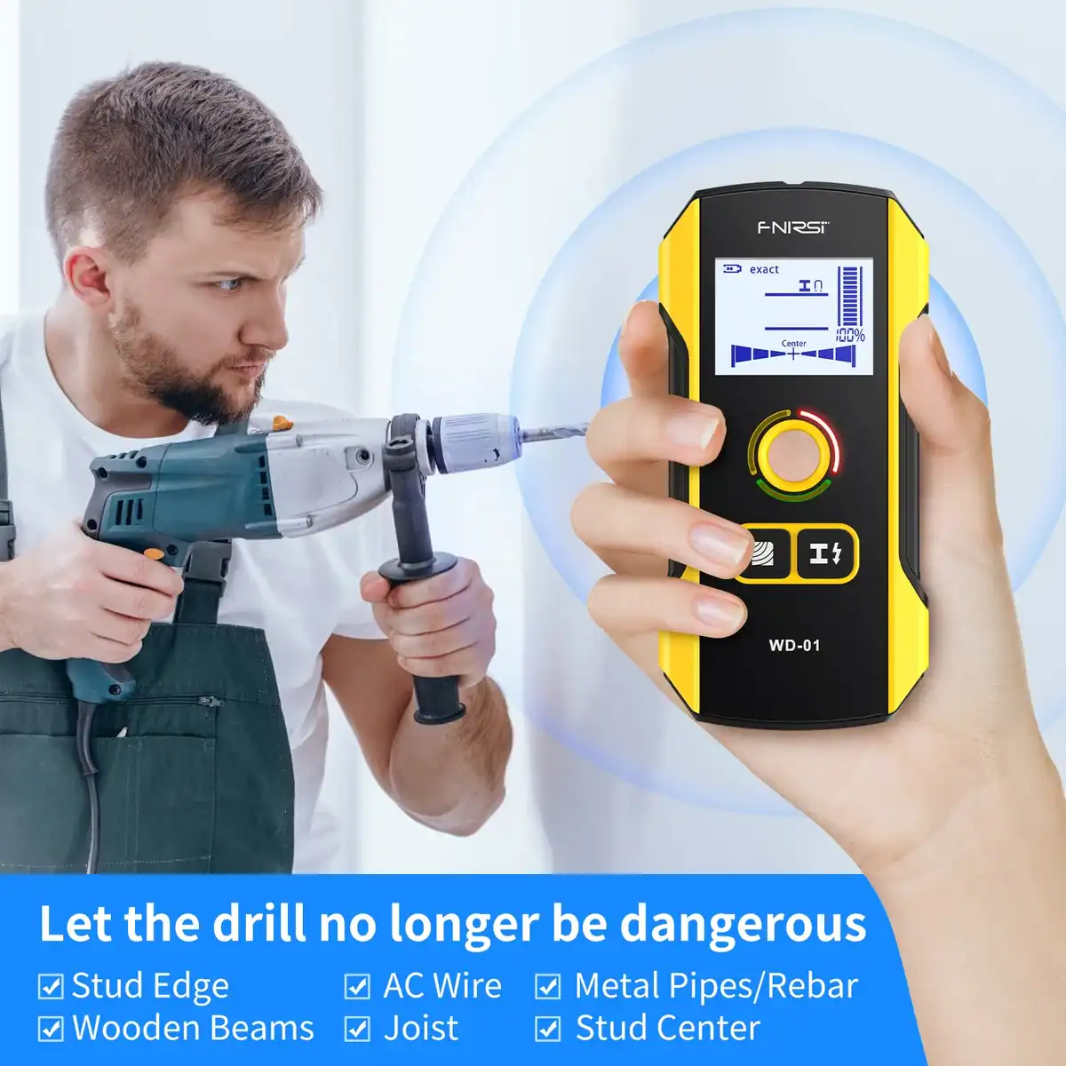 FNIRSI WD-02 Metal Detector Stud Finder Wall Scanner - FNIRSI Oscilloscopes Store in UK FNIRSI WD-02 Metal Detector Stud Finder Wall Scanner 3