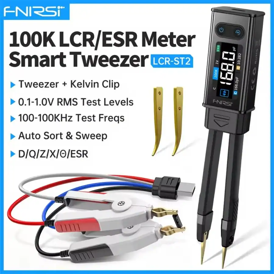 FNIRSI LCR-ST2 Digital Tweezer Bridge 2-in-1 Meter SMD 2