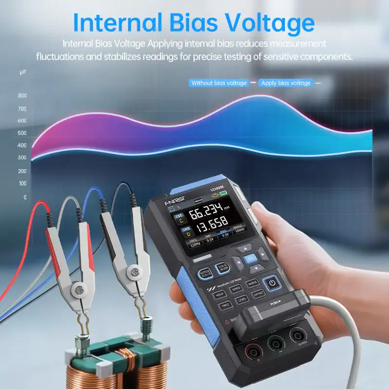FNIRSI LC1020E Digital Bridge LCR ESR Tester Electronic Component Measurement - FNIRSI Oscilloscopes Store in UK FNIRSI LC1020E Digital Bridge LCR ESR Tester Electronic Component Measurement 3