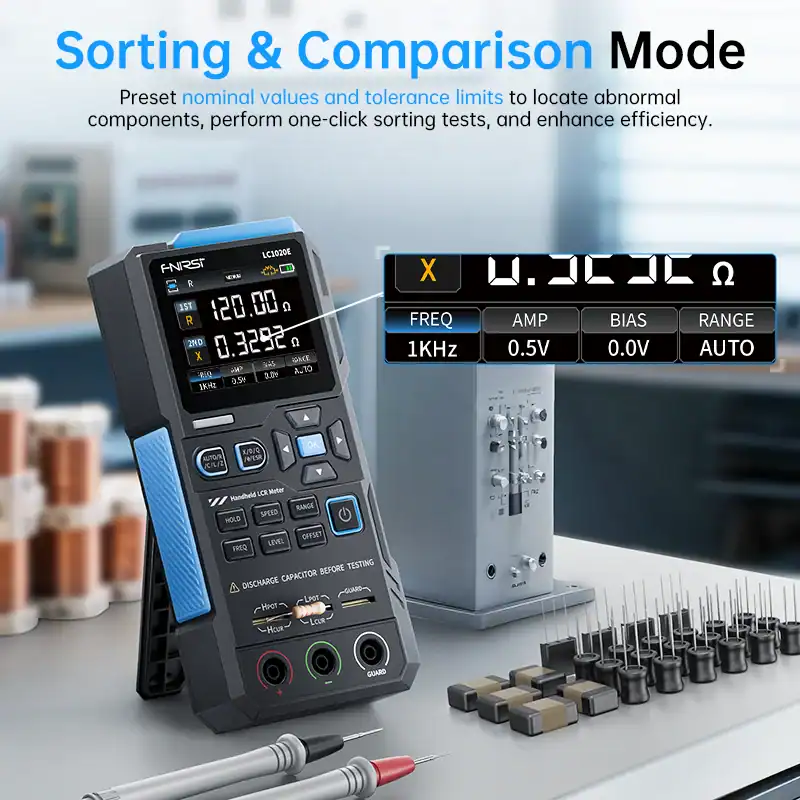 FNIRSI LC1020E Digital Bridge LCR ESR Tester Electronic Component Measurement - FNIRSI Oscilloscopes Store in UK FNIRSI LC1020E Digital Bridge LCR ESR Tester Electronic Component Measurement 2