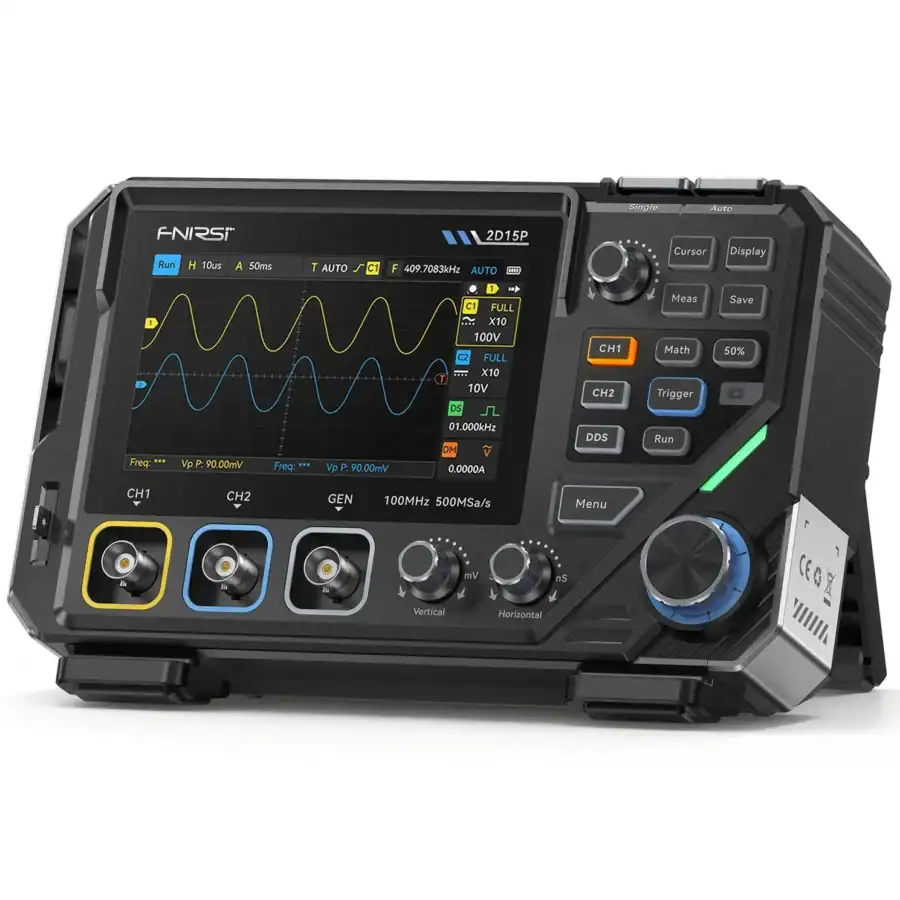 FNIRSI 2D15P Benchtop 2CH 100MHz Phosphor Oscilloscope Multimeter main